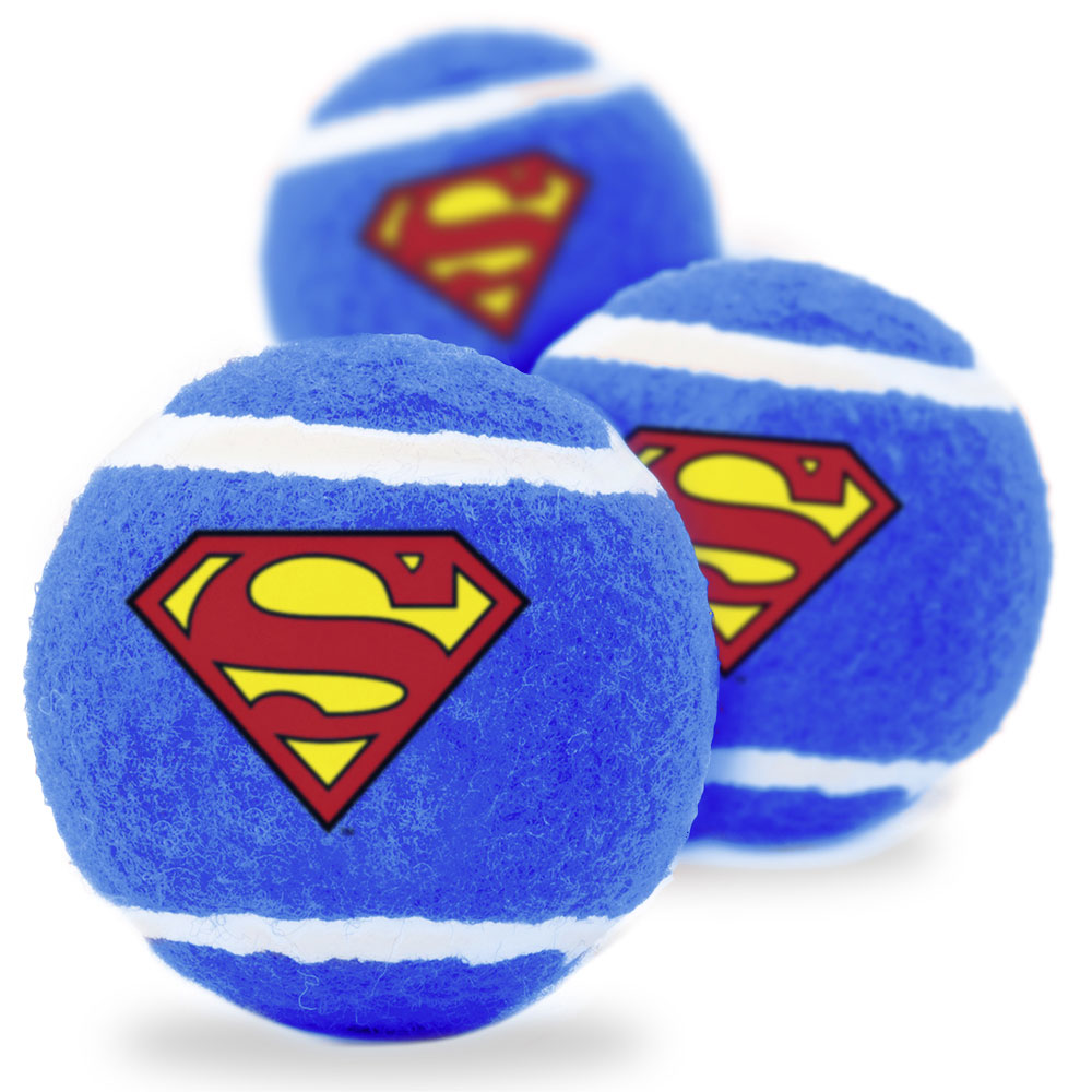 Superman Squeaky dog Tennis Balls